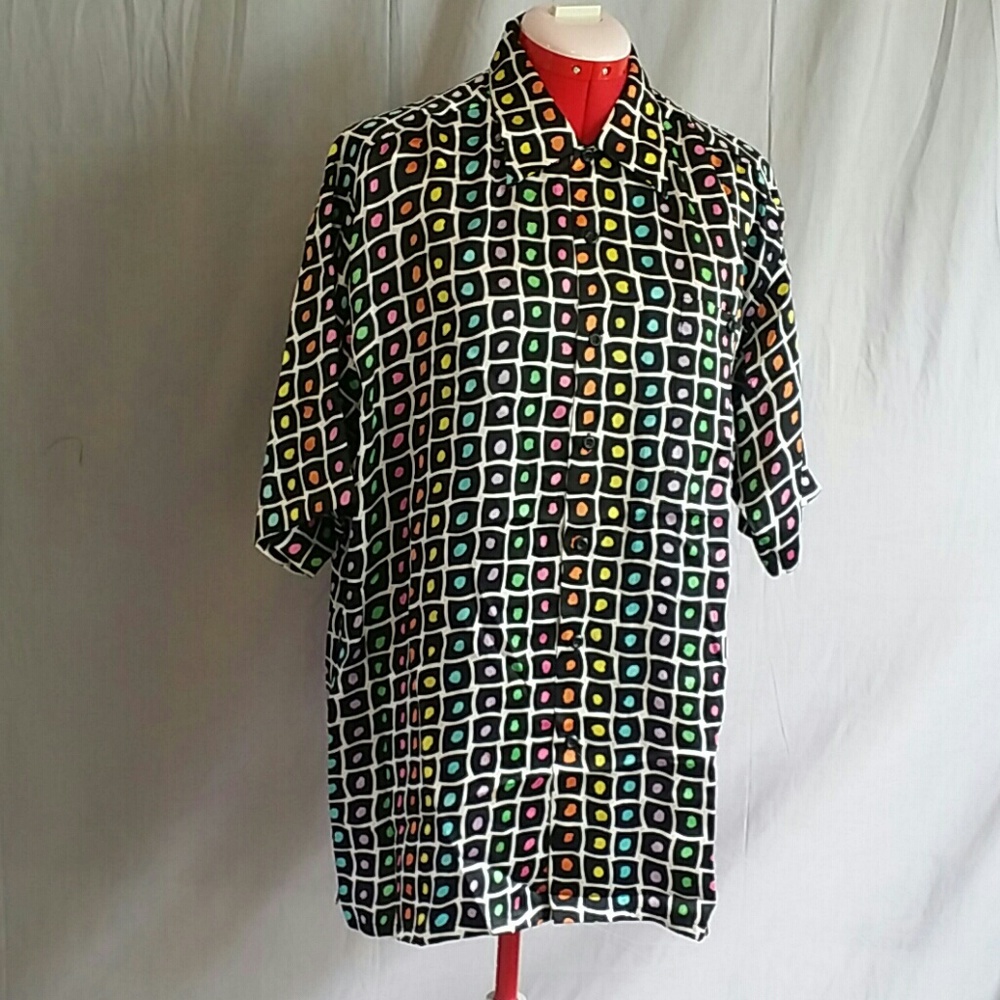 Geuell Tops Multi-color Silk Size Large/XL